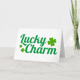 Cartão Lucky Charm St. Patrick's Day Shamrock