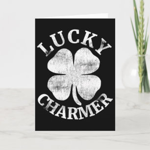Cartão Lucky Charmer Divertido Dia de São Patrício Menino