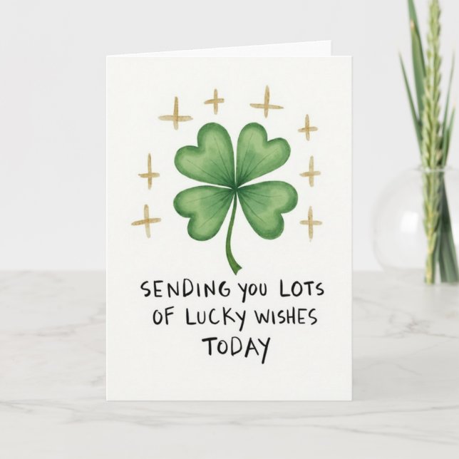 Cartão Lucky Clover Painted Art Card (Frente)