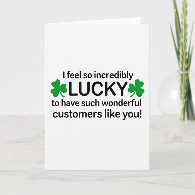 Cartão Lucky Customers Appreciation Card (Frente)