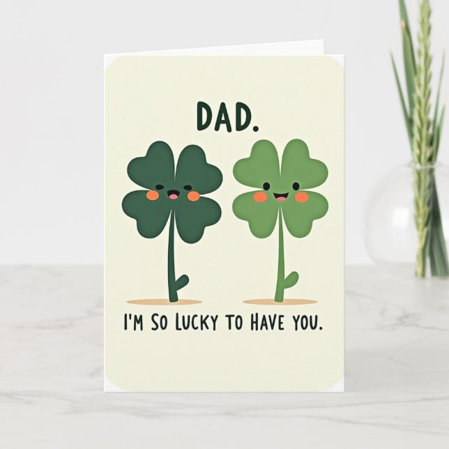 Cartão Lucky Dad Love Card (Frente)