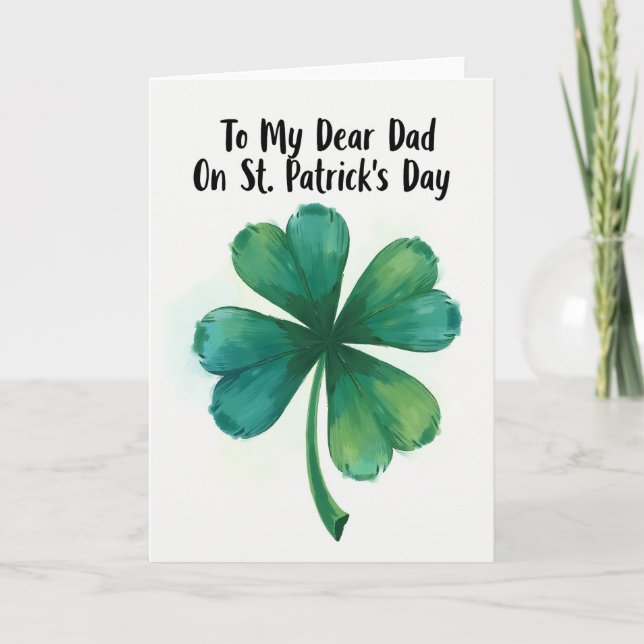 Cartão Lucky Dad St Patricks Day Card (Frente)