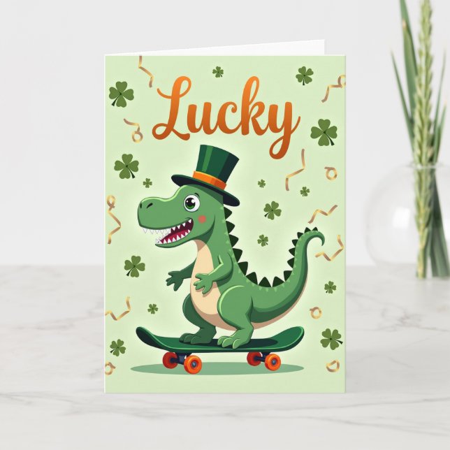 Cartão Lucky Dino Fun Time Card (Frente)