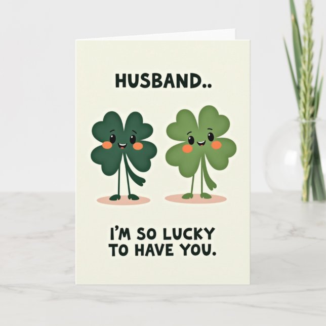 Cartão Lucky Husband Kraft Paper Look Card (Frente)