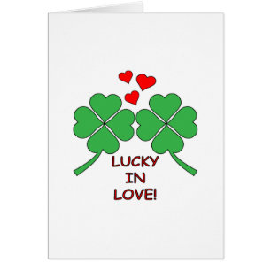Cartão Lucky In Love Heart Clover