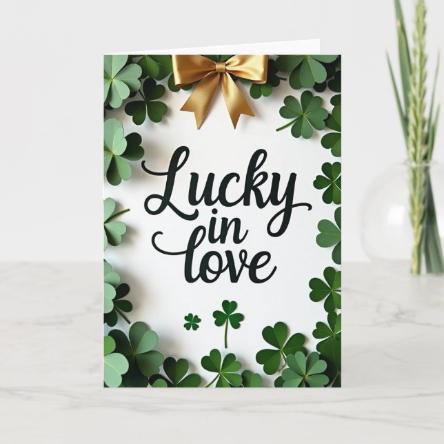 Cartão Lucky In Love Shamrock Card (Frente)