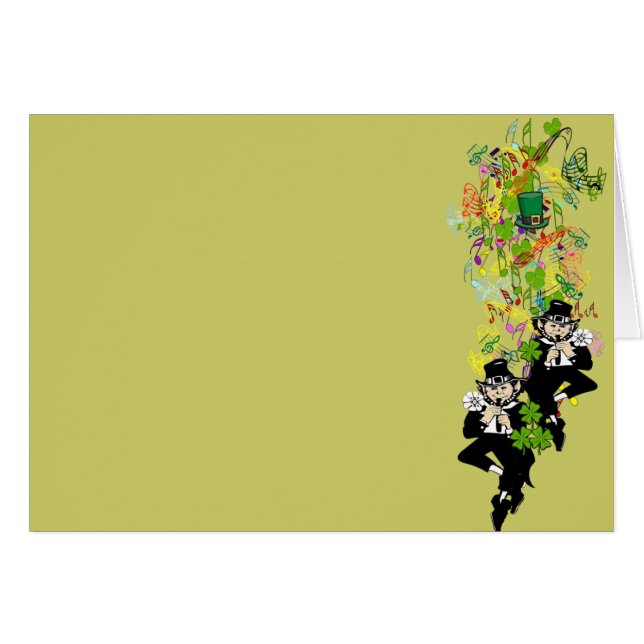 Cartão Lucky Leprechaun (Frente horizontal)