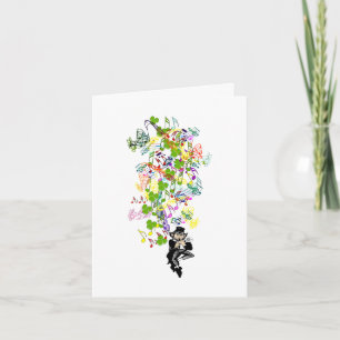 Cartão Lucky Leprechaun Com Shamrocks