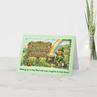 Cartão Lucky Leprechaun St Patrick's Day Card