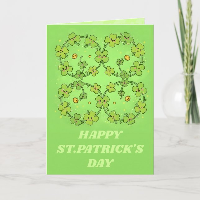 Cartão Lucky Loops St. Patrick’s Day Card (Frente)