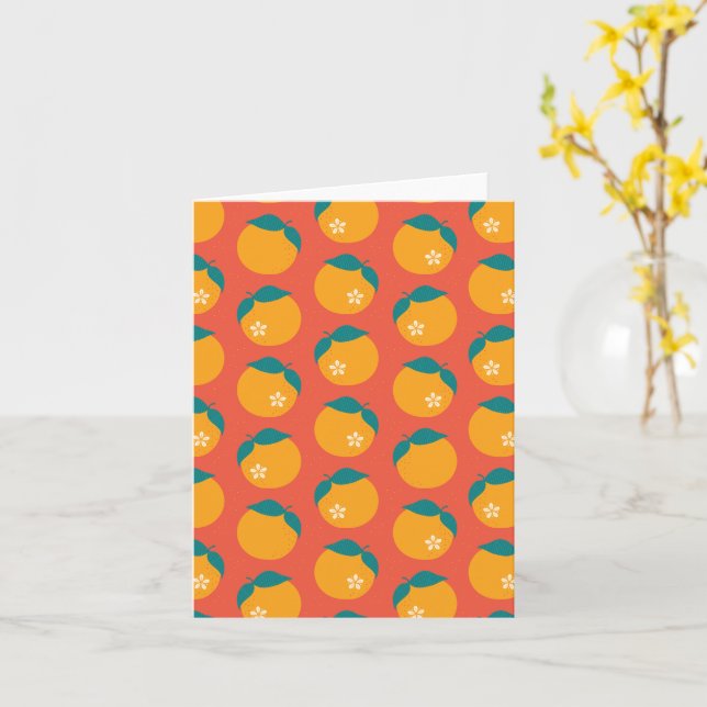 Cartão Lucky Mandarin - Laranja Branco (Flor Amarela)
