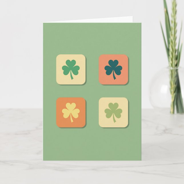 Cartão Lucky Shamrocks Art Card (Frente)
