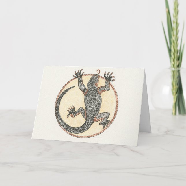 Cartão Lucky the Lizard of Sedona, Arizona (Frente)