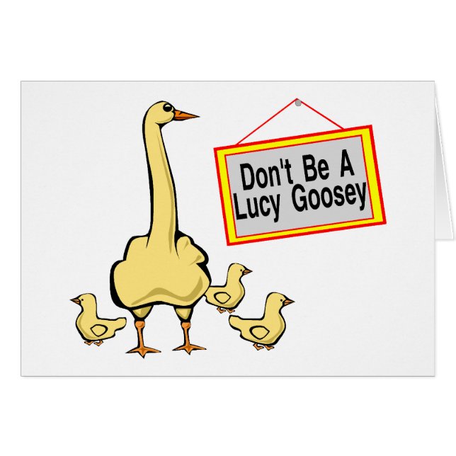Cartão Lucy Goosey (Frente Horizontal)