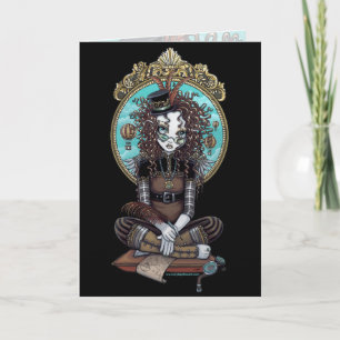 Cartão "Lucy" Steam Punk Air Balloon Fairy Art Card