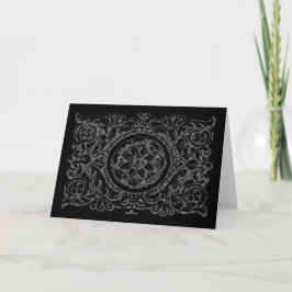 Cartão Lugar Negro Gótico Tropical para o Aniversário