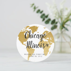 Cartão Lugares em que fomos Números de Mesa Globo