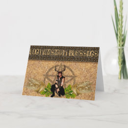 Cartão Lughnasadh Blessings Wiccan Sabbat Saudação