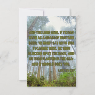 Cartão Luke 17:6 KJV Bíblia Escritura de saudação