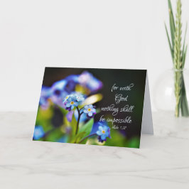 Cartão Luke 1:37 For with God nothing shall be impossible