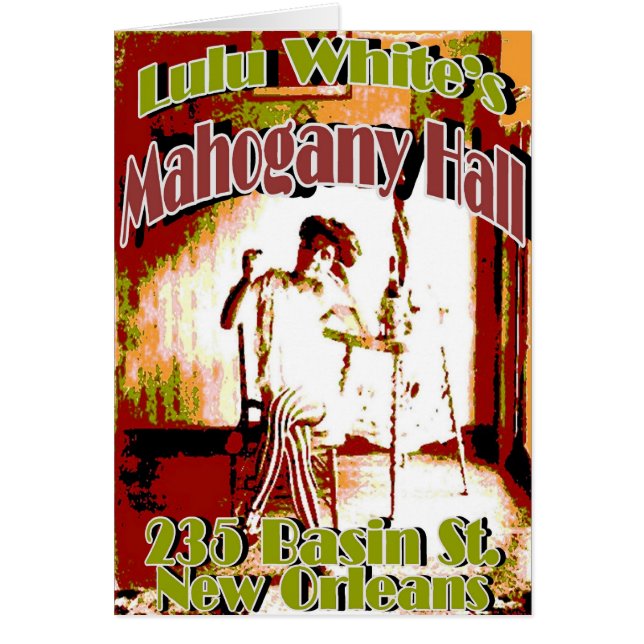 Cartão Lulu Whites Brothel New Orleans (Frente)