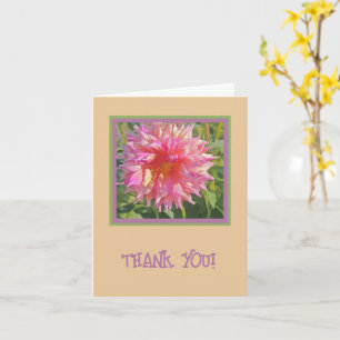 CARTÃO LUMINOUS PINK DAHLIA /OBRIGADO