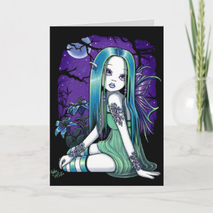 Cartão "Luna" Gothic Moon Lilly Fairy Art Card