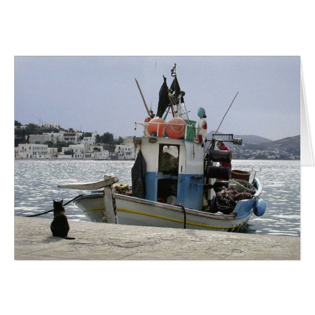 Cartão Lunchboat de Cat (Frente Horizontal)