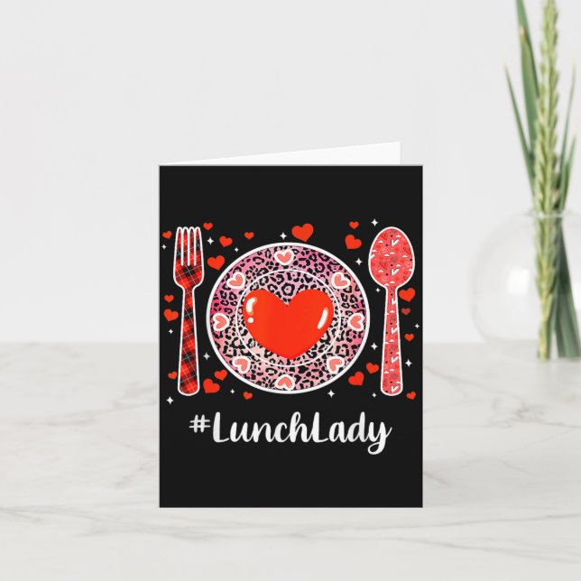 Cartão #lunchlady Lunch Lady Women Matching Happy Valenti (Frente)