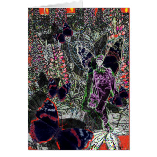 Cartão lupine-duende