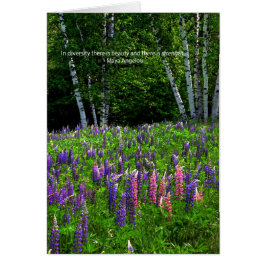 Cartão Lupine Field Celebra Diversidade