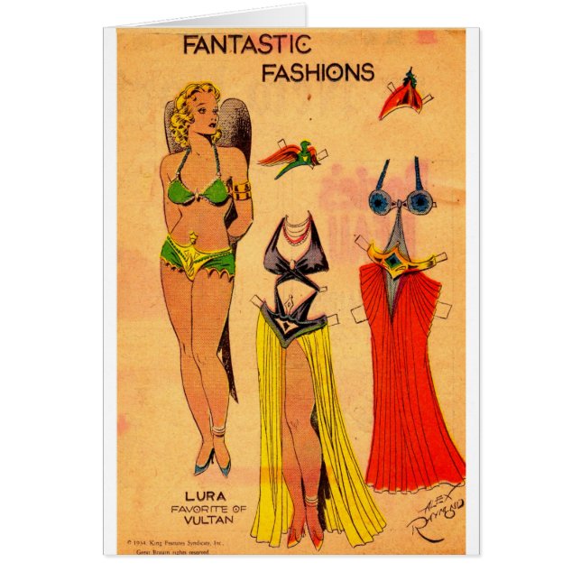 Cartão Lura Favorite of Vultan paper doll Flash Gordon (Frente)