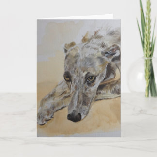 Cartão Lurcher dog greetings card