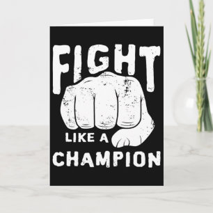 Cartão Luta Boxe Kickboxing Partida Lutador Artes Marciai