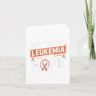 Cartão Luta Contra A Leucemia Com Awarenes De Fita Laranj
