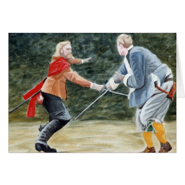 Cartão Luta contra as espadas (Frente Horizontal)