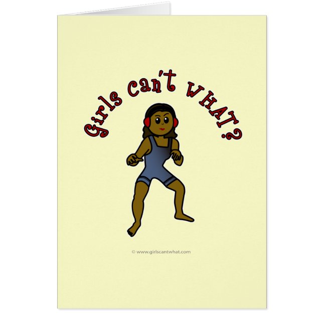 Cartão Luta das mulheres escuras (Frente)