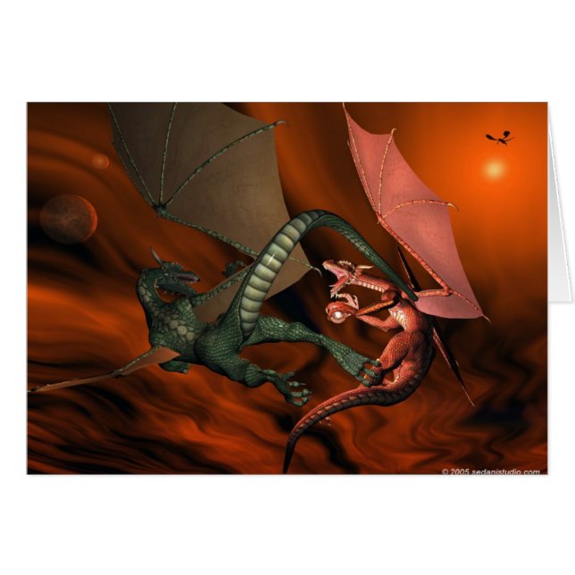 Cartão Luta do dragão (Frente Horizontal)