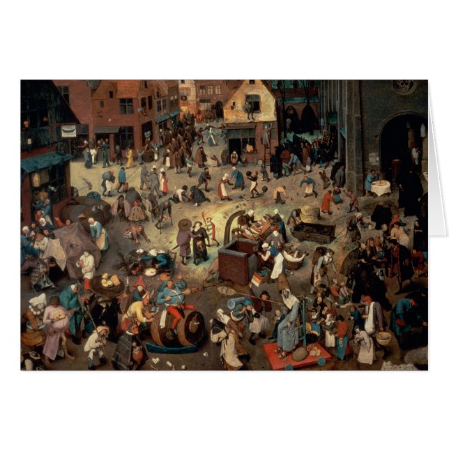 Cartão Luta entre o carnaval e emprestada, 1559 (Frente Horizontal)