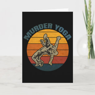 Cartão Luta Livre Vintage Assassinato Yoga Humorista