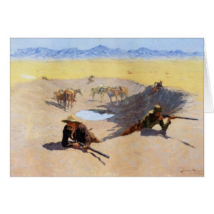 Cartão Luta para o furo de água