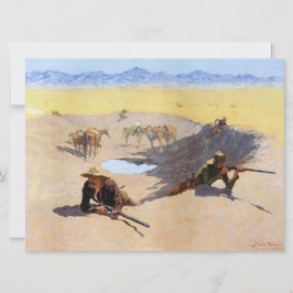 Cartão Luta pelo Buraco d'água (por Frederic Remington)