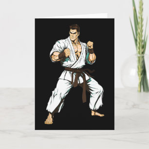 Cartão lutador de Karate Kyokushin - Artes Marciais Japon