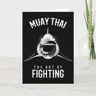 Cartão lutador de Muay Thai Shark Mma e Kickboxing