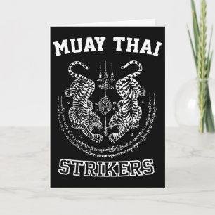 Cartão Lutador de Tigre de Muay Thai Kickboxing Sak Yant