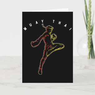 Cartão lutador esportivo de Muay Thai Mma Boxe Tailândia 