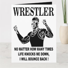 Cartão Lutador Saudação Inspiradora de Luta Livre