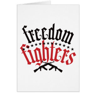 Cartão Lutadores AK47 da liberdade