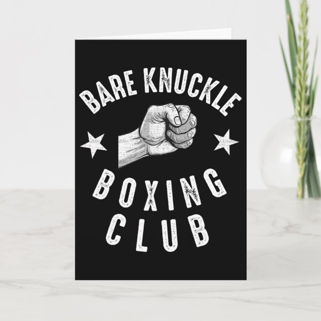 Cartão Lutadores de Boxe de Punho Boxe de Punho (Frente)