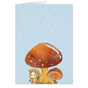 Cartão Lutando com uma Simpatia Twinless Twin Rainy Days